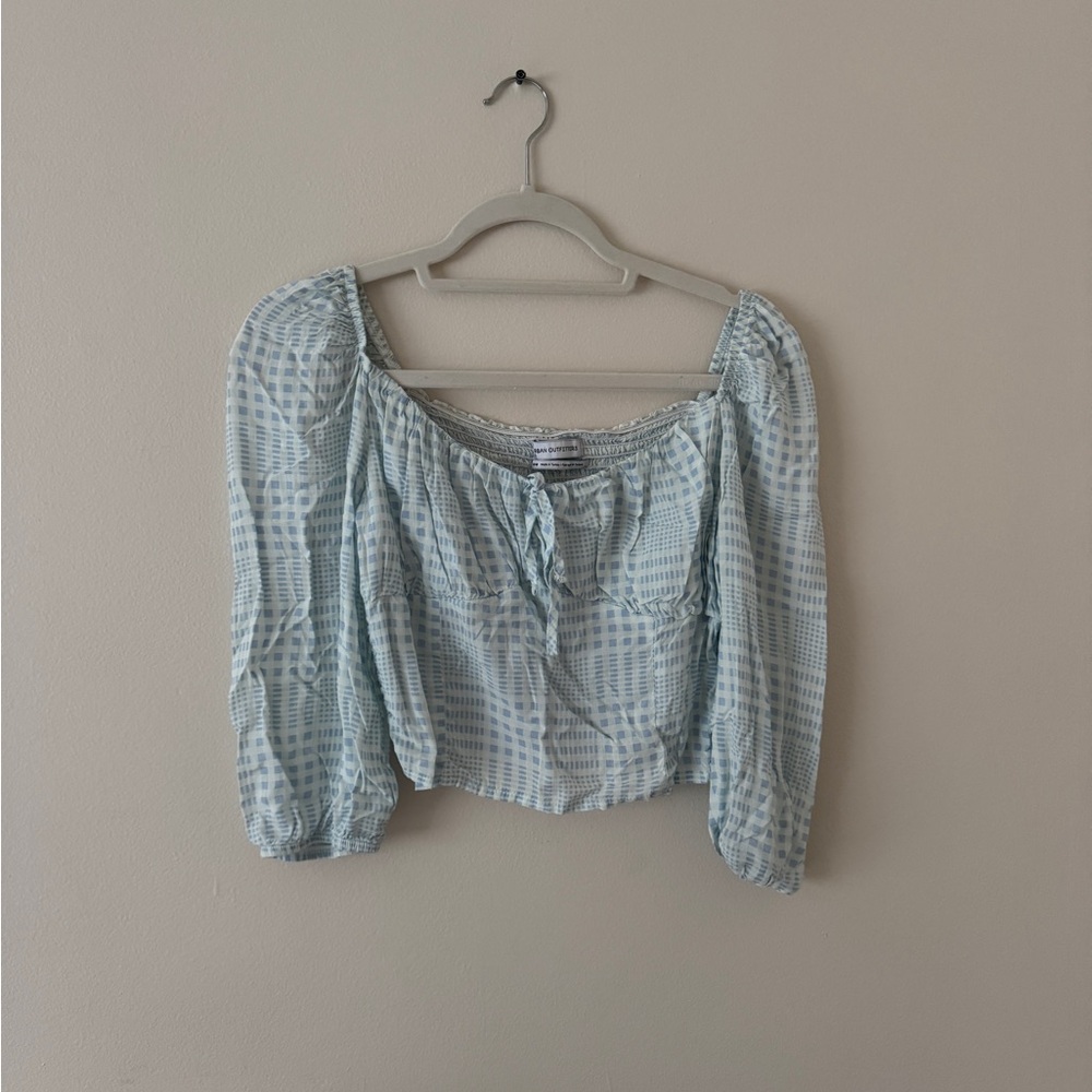 Women's Blue gingham Top